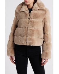 BCBGMAXAZRIA - Groove Quilted Faux Fur Coat - Lyst