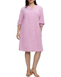 Foxcroft - Alicia Stripe Crinkle Jacquard Shift Dress - Lyst