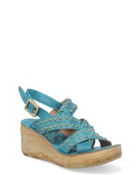 A.s.98 - A. S.98 Nickie Wedge Slingback Sandal - Lyst