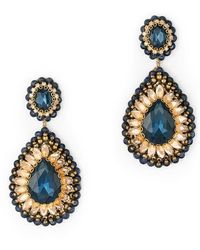 Deepa Gurnani - Sisina Crystal Teardrop Earrings - Lyst