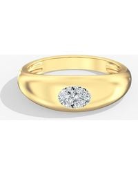 Everlee - Oval Domed Lab Diamond Ring - Lyst