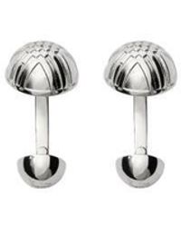 Burberry - Engraved Check Cufflinks - Lyst