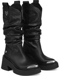 Naked Wolfe - Stable Platform Slouchy Cowboy Boot - Lyst