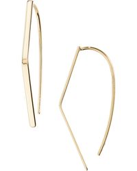 Lana Jewelry - Small Flat Geometric Hooked On Hoop Earrings - Lyst
