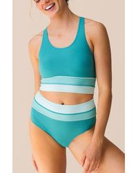 Nanis - Cut Back Crop Swim Top - Lyst