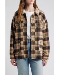 Thread & Supply - Fringe Plaid Shacket - Lyst