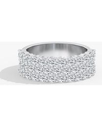 Everlee - Three Row Half Cigar Band Lab Diamond Ring - Lyst
