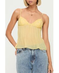 Princess Polly - Zami Lace Trim Semisheer Camisole - Lyst