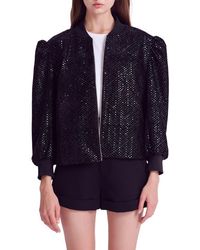 Endless Rose - Sequin Velvet Bomber Jacket - Lyst