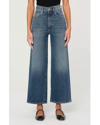 DL1961 - Hepburn High Waist Ankle Wide Leg Jeans - Lyst