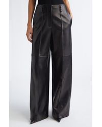 GRACE LING - Mercury Wide Leg Leather Trousers - Lyst