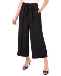 Cece - Tie Waist Crop Wide Leg Pants - Lyst