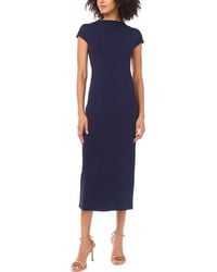 Vince Camuto - Mock Neck Midi Dress - Lyst