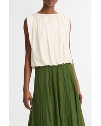 Vince - Sleeveless Bubble Hem Top - Lyst