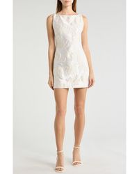STAUD - Mimi Metallic Foral Satin Brocade Dress - Lyst