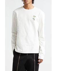 Jil Sander - Mushroom Patch Long Sleeve Cotton Jersey T-shirt - Lyst