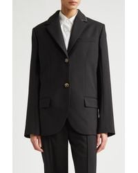 Marni - Mending Logo Single Breasted Tropical Wool Blazer - Lyst
