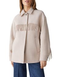 & Other Stories - Oversize Wool Blend Fringe Jacket - Lyst