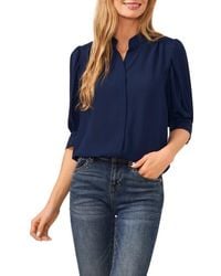 Cece - Puff Sleeve Button-Up Shirt - Lyst