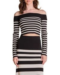 Endless Rose - Stripe Off The Shoulder Sweater - Lyst