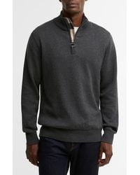 Barbour - Cotton Half Zip Sweater - Lyst