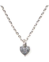 Kate Spade - Mini Glitter Heart Pendant Necklace - Lyst
