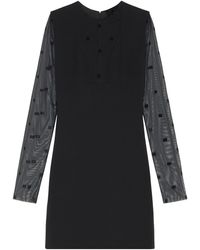 Givenchy - 4g Mixed Media Long Sleeve Minidress - Lyst