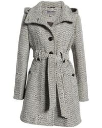 Gallery - Belted Hooded A-line Coat - Lyst