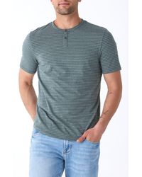 Threads For Thought - Stripe Short Sleeve Henley - Lyst