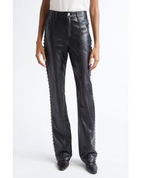 Cinq À Sept - Shailene Stud Detail Faux Leather Pants - Lyst