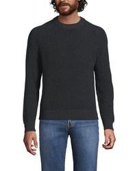 Lands' End - Drifter Cotton Crewneck Sweater - Lyst