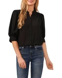 Cece - Puff Sleeve Button-Up Shirt - Lyst