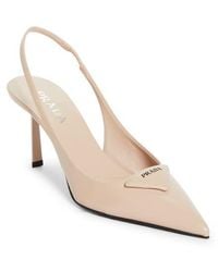 Prada - Modellerie Pointed Toe Slingback Pump - Lyst
