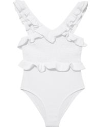 Moeva - Sissy Ruffled Textured Kids Swimsuit - Lyst