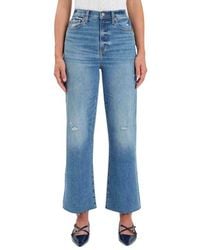 DAZE - Pleaser High Waist Raw Hem Crop Jeans - Lyst