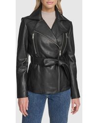 Andrew Marc - Leather Trench Jacket - Lyst