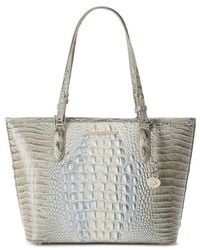Brahmin - Medium Asher Croc Embossed Leather Tote - Lyst