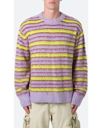 MNML - Striped Faux Mohair Sweater - Lyst