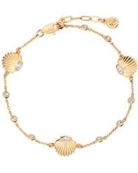 Ettika - Santorini Shell Anklet - Lyst