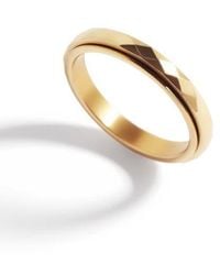 Mint & Lily - Dainty Hammered Band Spinning Fidget Ring - Lyst