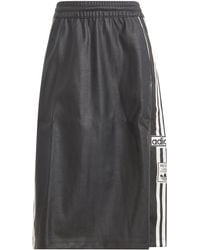 adidas Originals - Adibreak Faux Leather Pull-on Skirt - Lyst