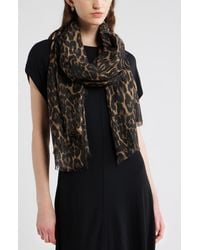 Nordstrom - Eyelash Trim Print Cashmere & Silk Wrap - Lyst