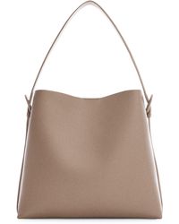 Mango - Faux Leather Shopper Bag With Buckle Detail - Lyst