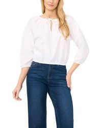 Cece - Drop Shoulder Split Neck Top - Lyst