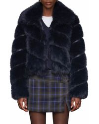 Avec Les Filles - Faux Fur Crop Jacket - Lyst