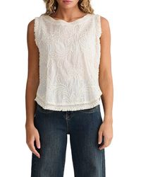 Talisman the Label - Chantilly Floral Embroidered Fringe Cotton Voile Top - Lyst