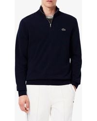 Lacoste - Regular Fit Quarter Zip Sweater - Lyst
