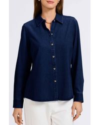 Foxcroft - Hampton Denim Shirt - Lyst