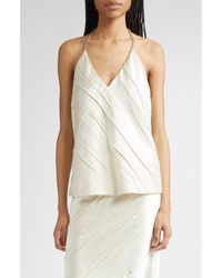 Sportmax - Fatuo Chain Halter Creased Satin Top - Lyst