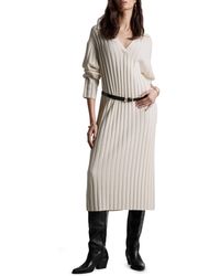 & Other Stories - & Long Sleeve Wool & Cotton Blend Rib Sweater Dress - Lyst